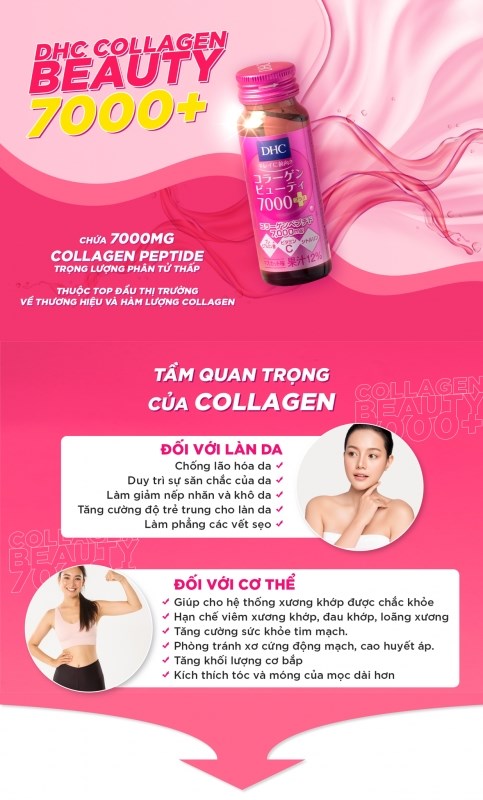 1 hộp Collagen nước DHC collagen Beauty 7000 plus