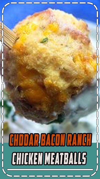 Low carb and keto friendly!! These chicken meatballs are stuffed with cheddar, bacon, and ranch - we like to dip them in extra ranch dressing. #lowcarb #keto #chicken #recipe