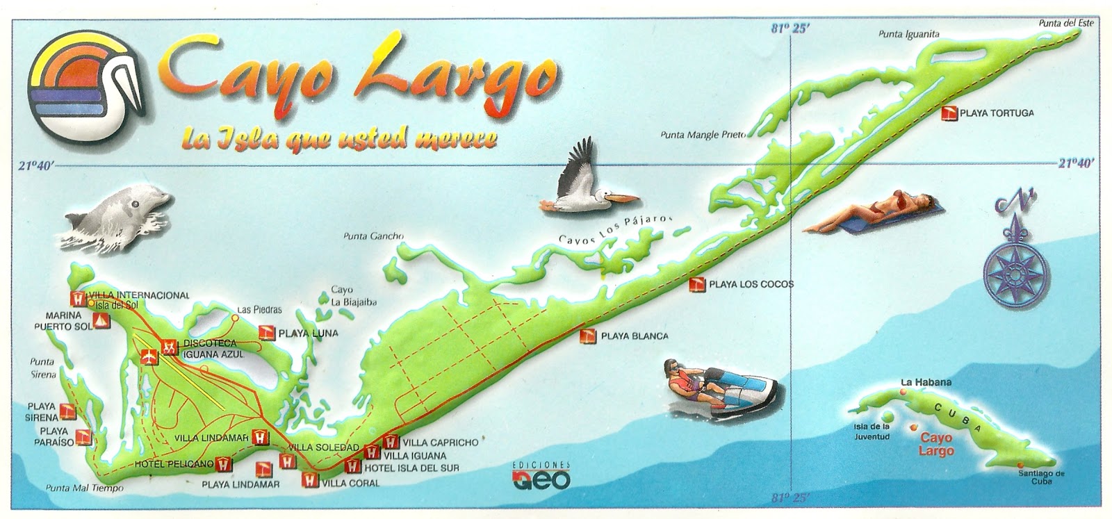 My Favorite Views: Cuba - Cayo Largo Map on Raised Image Postcard My Favorite Views: Cuba - Cayo Largo Map on Raised Image Postcard