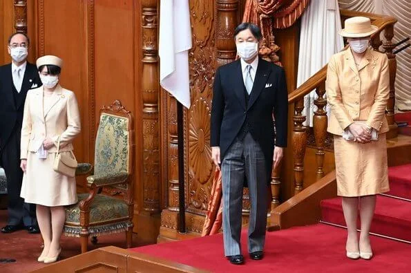 Emperor Naruhito, Empress Masako and Princess Mako attended the Japanese Parliament's 130th anniversary ceremony