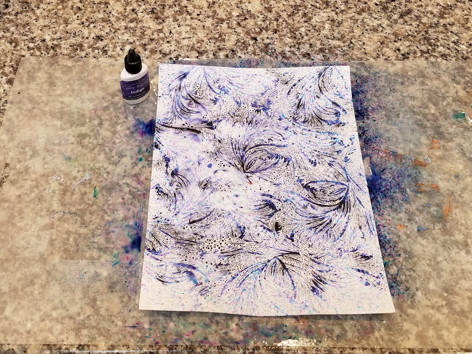 Rockin Paper Scissors and Glue: Faux Batik