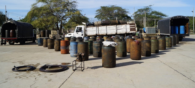 Presuntos integrantes de 'Los Pachenca', detenidos con cuatro mil galones de gasolina