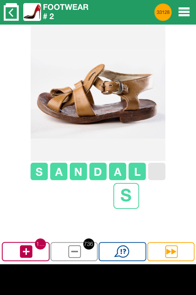 App and Answers 100 Pics 1 Picture Quiz Footwear Level 110 Answers