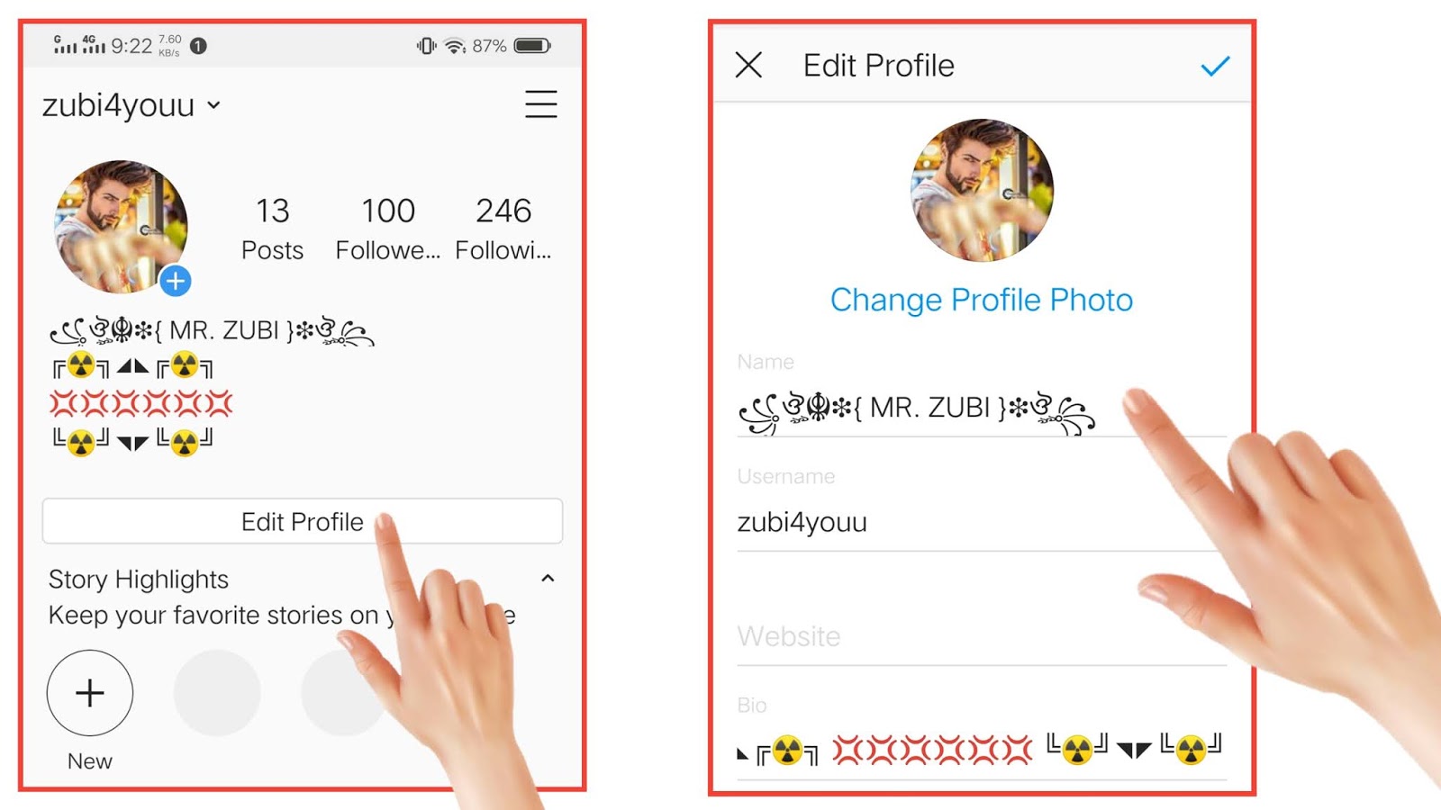 instagram vip account bio symbols