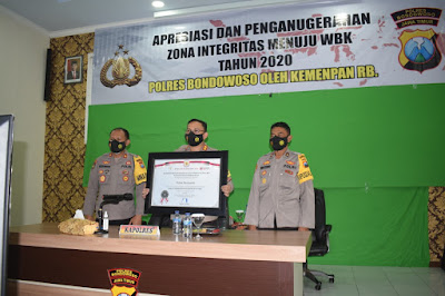 Polres Bondowoso Peroleh Predikat WBK Polres Bondowoso Peroleh Predikat WBK