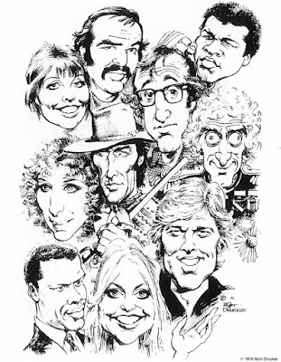 Caricatures of celebrities by Mort Drucker