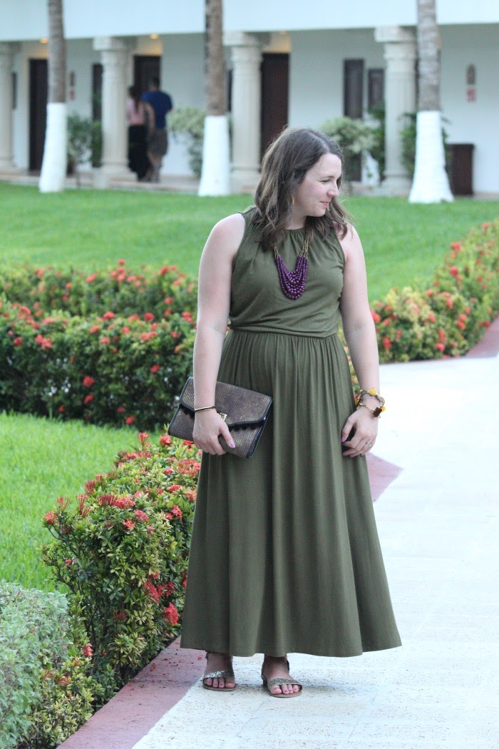 bybmg: Vacation Style: Olive Maxi Dress