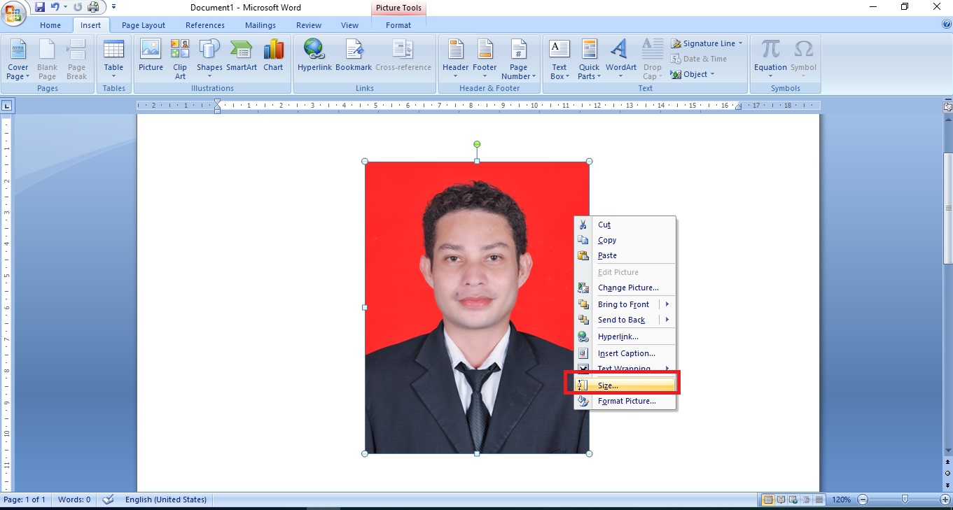 Cara Membuat Ukuran Pas Photo 4x6 3x4 Dan 2x3 Di Ms Word Untuk Dicetak Ato Menulis