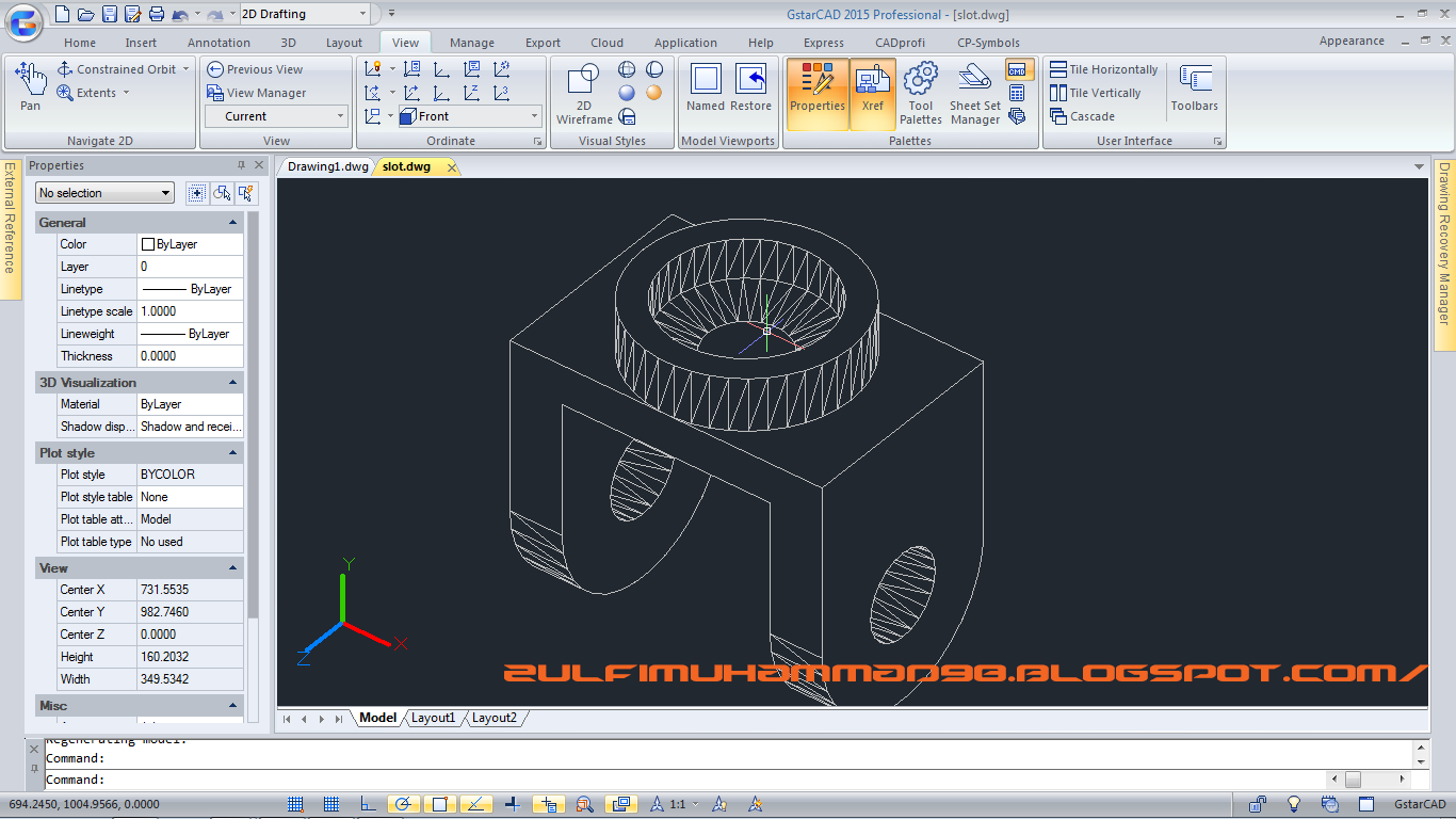 Cara Membuat Lubang di Autocad 3D