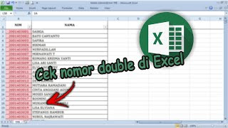 cara cek no sama di excel 2010