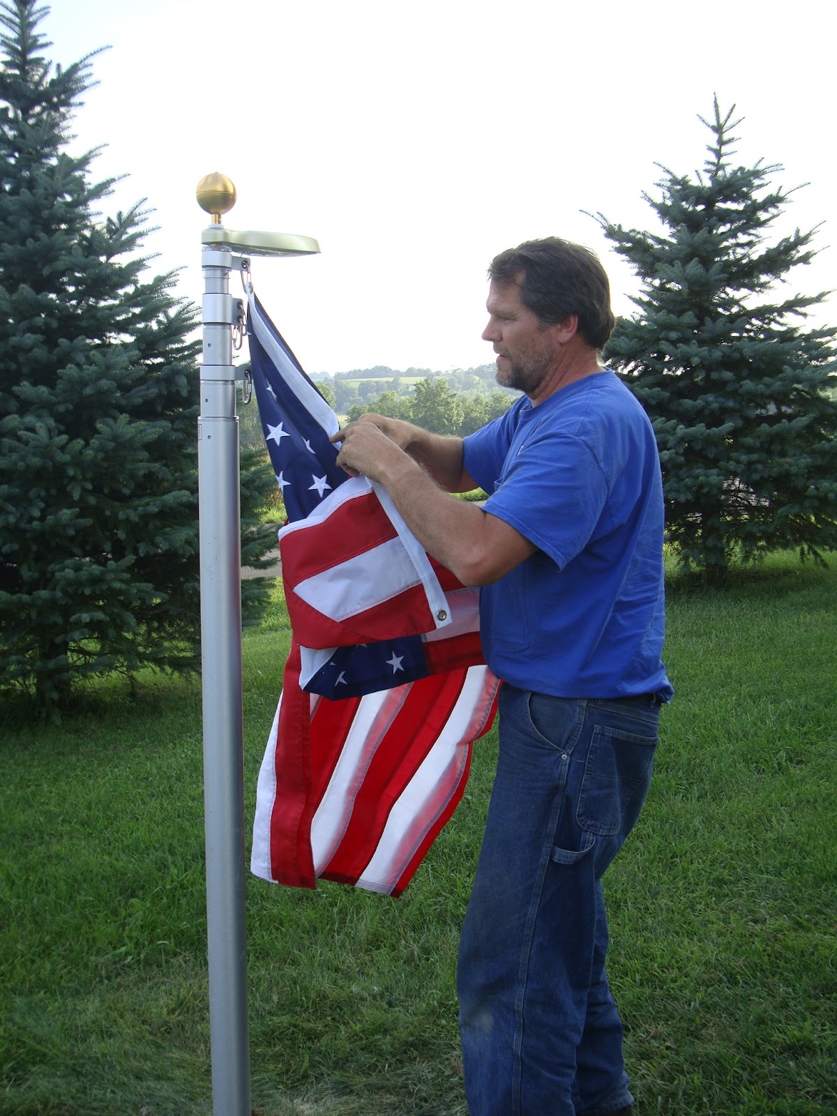 High Point Farm 2010 How To Put a Large Flag Pole Up