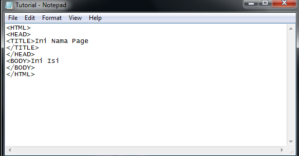 Tutorial Membuat WEB pada Notepad dan Contoh Menggunakan Format Teks ...