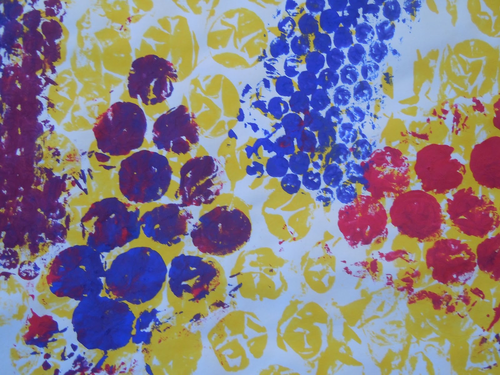 cardiff art docents January Bubble Wrap Printing