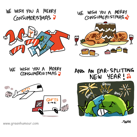 Green Humour Merry Christmas and Happy New Year
