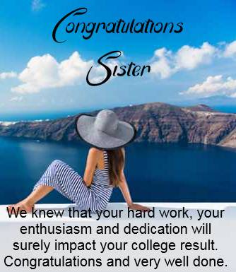 Congratulations Quote for Sister