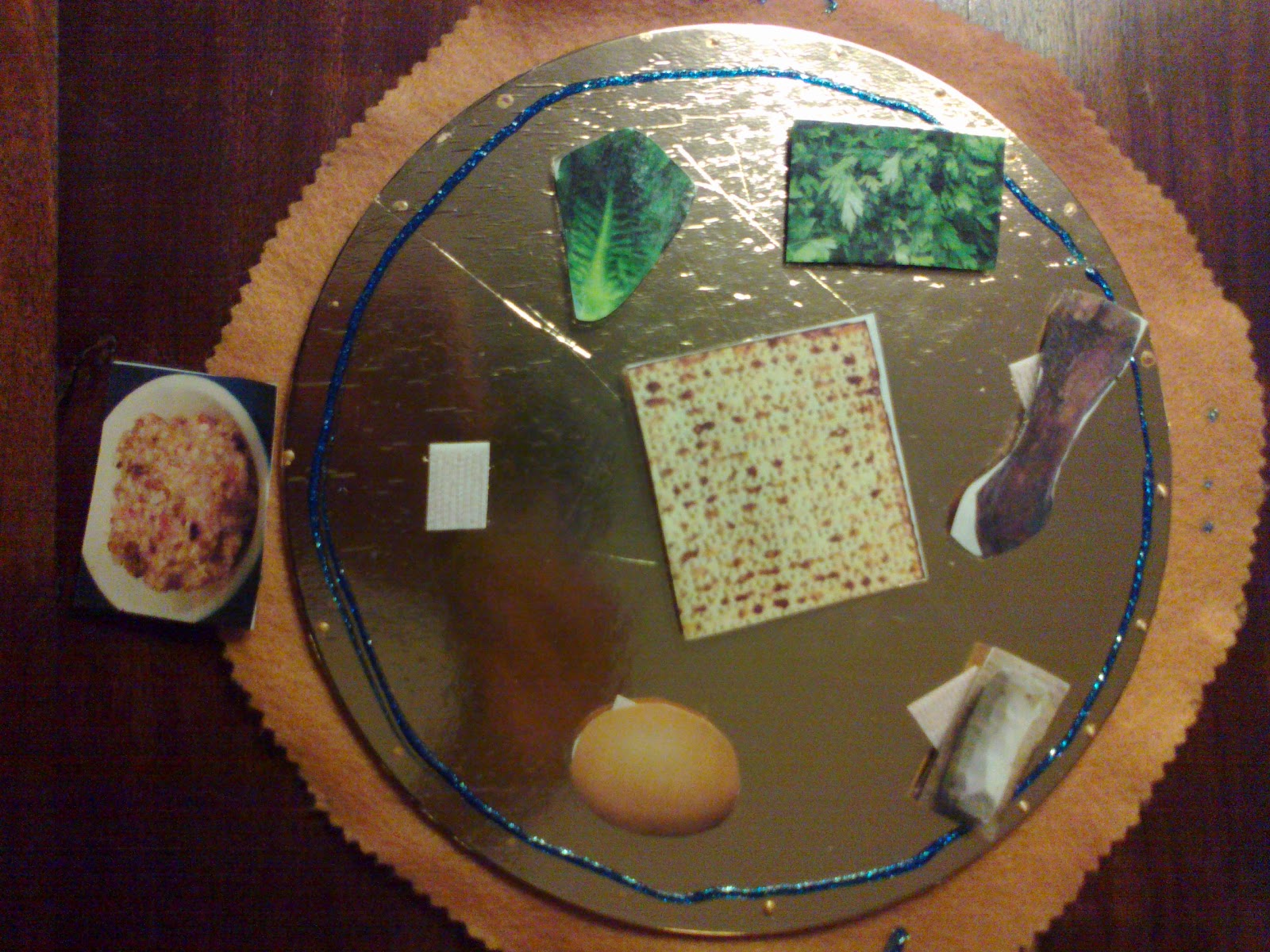 our Jewish little place A Seder plate and kiddush cup for Passover