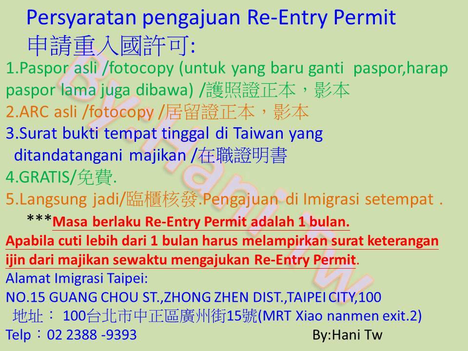 Sarana Advokasi Edukasi Pengajuan Re Entry Permit Untuk
