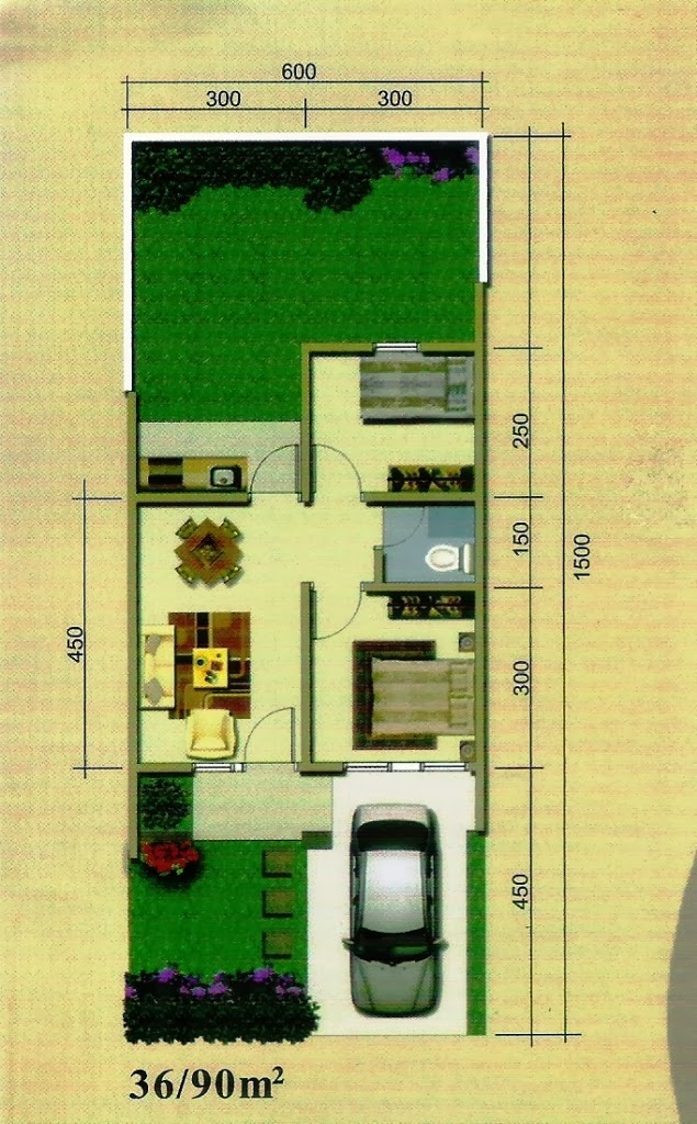 Denah Rumah Type 36