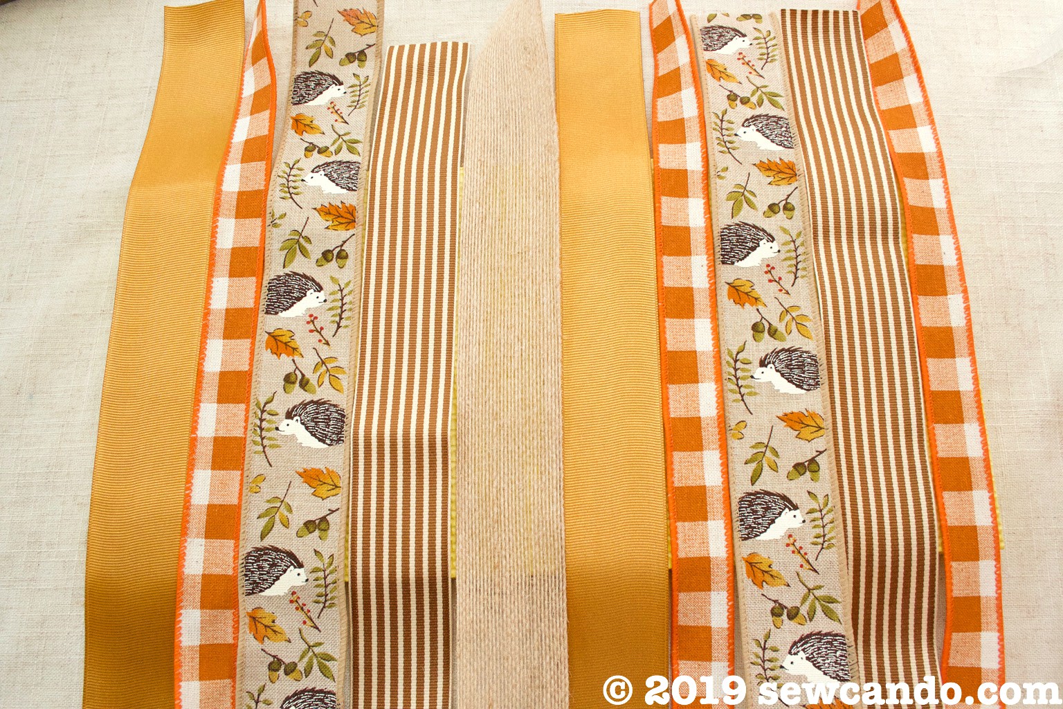 Sew Can Do: Fall Patchwork Ribbon Sign Tutorial