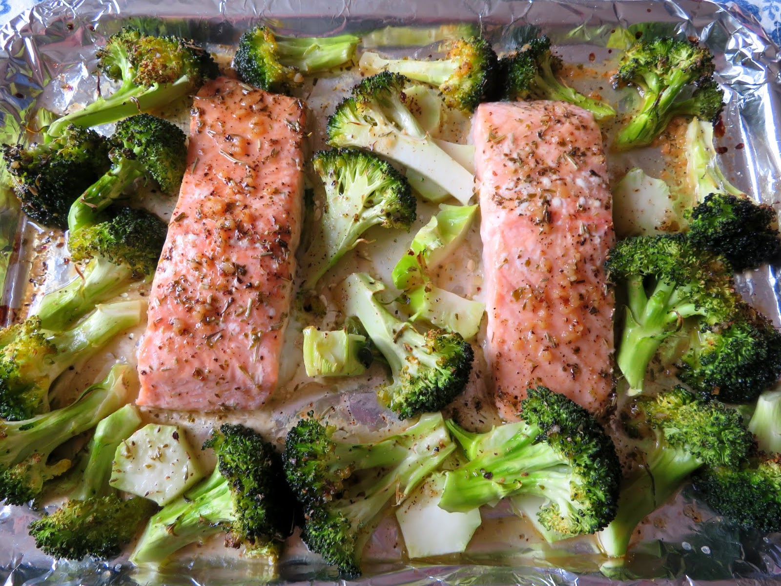 Garlic Butter Salmon & Broccoli for two The English Kitchen