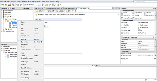 INFORMATIKA: Menu Bar pada Java Swing dengan Netbeans