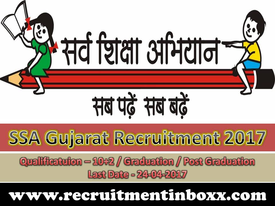 SSA Gujarat Recruitment 2017 SSA Gujarat Recruitment