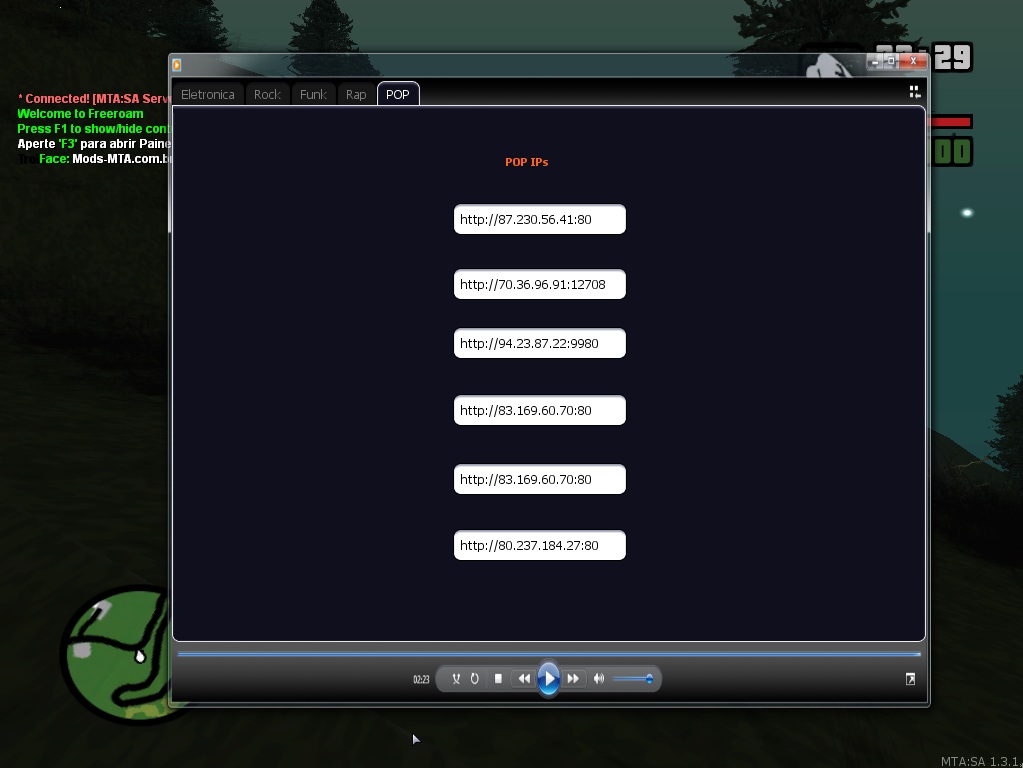 Painel de IP's de Rádios MTA Brasil