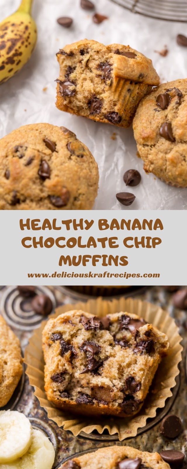 HEALTHY BANANA CHOCOLATE CHIP MUFFINS HEALTHY BANANA CHOCOLATE CHIP MUFFINS