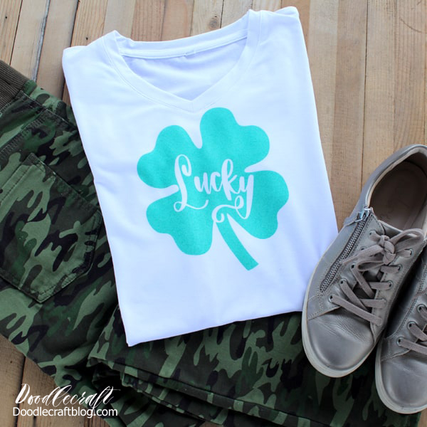 Lucky Clover Cricut Infusible Ink Shirt DIY