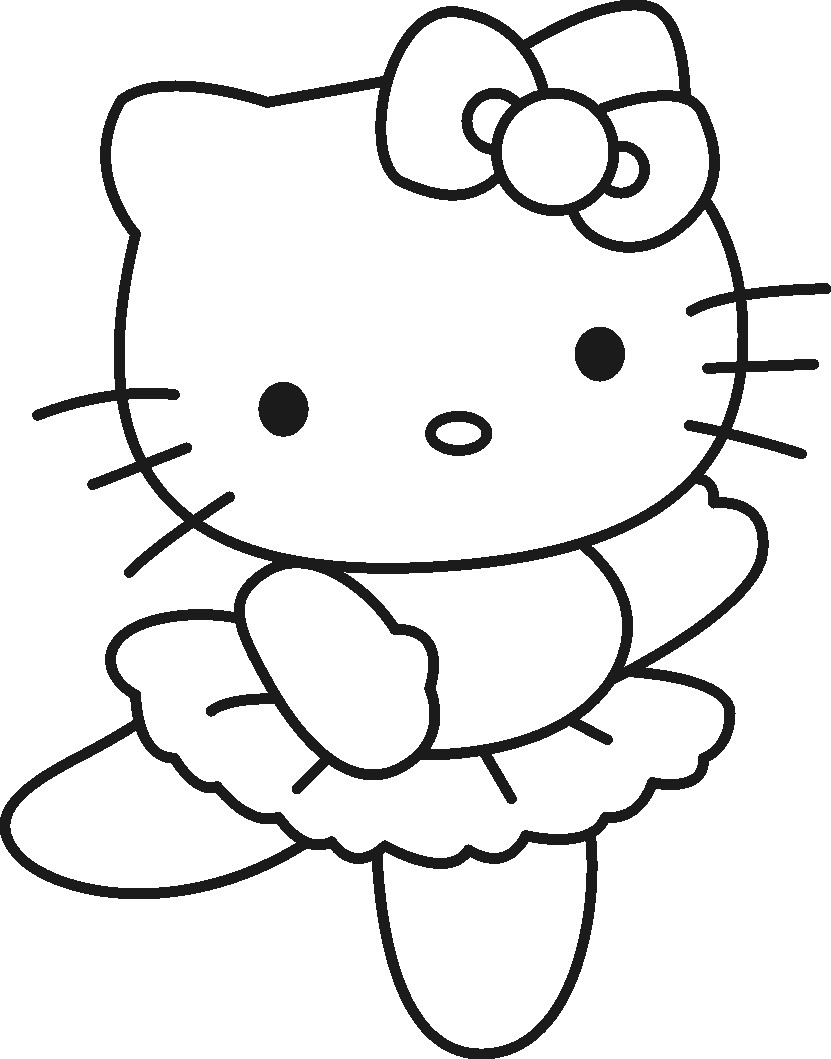 Hello Kitty Ausmalbilder: Kitty Coloring