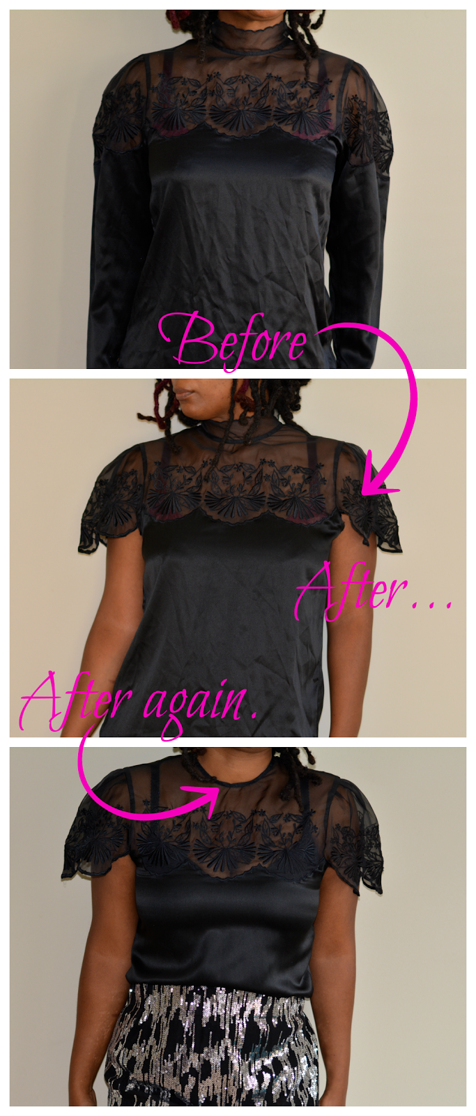 remove sleeves from blouse