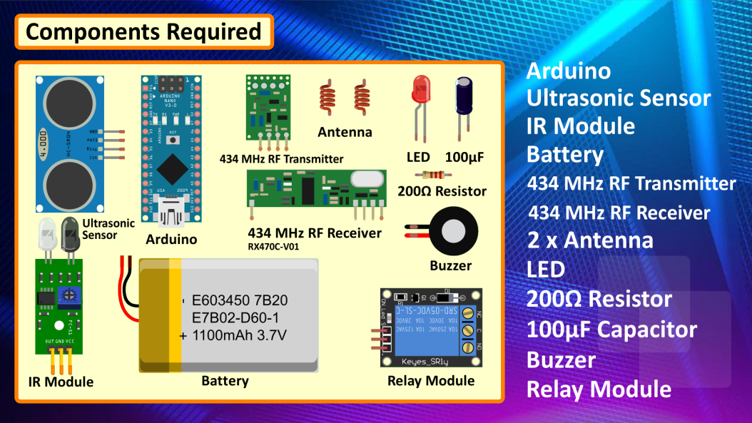 Contactless Cordless Bell Using Arduino, RF, IR and Ultrasonic Sensor ...