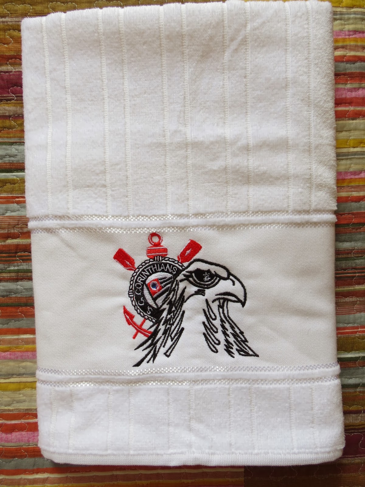 Bordados Viola: TOALHAS DE BANHO, ROSTO E PISO - Corinthians - Futebol