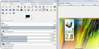 Gimp proğramı ekranı