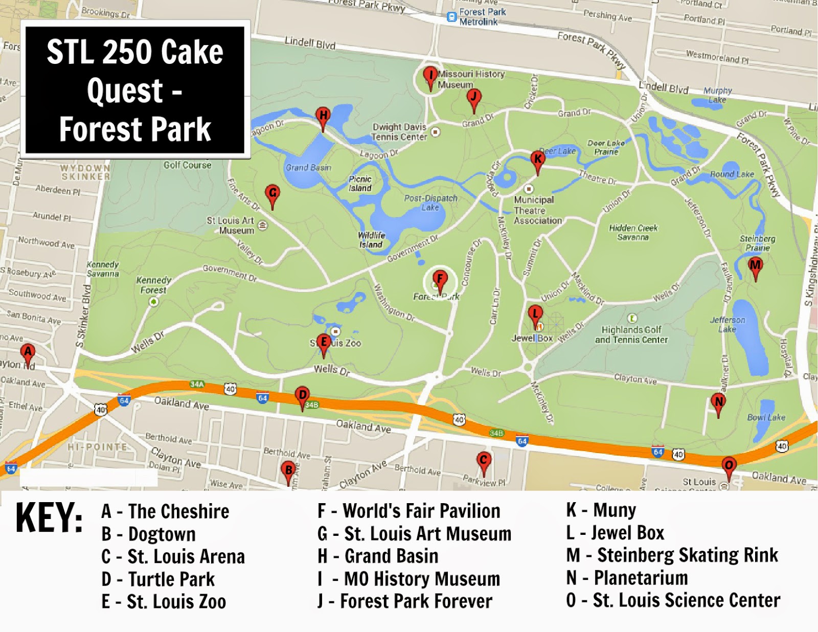 Keeping up with the Kiddos: STL 250 Cake Quest - Forest Park (Part 1)