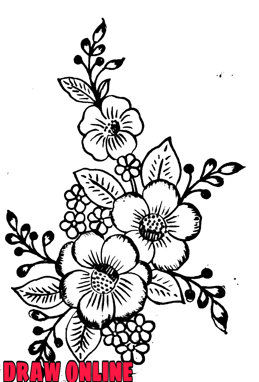 Featured image of post Simple Easy Flower Design Drawing : Learn how to draw simple flower patterns pictures using these outlines or print just for coloring.