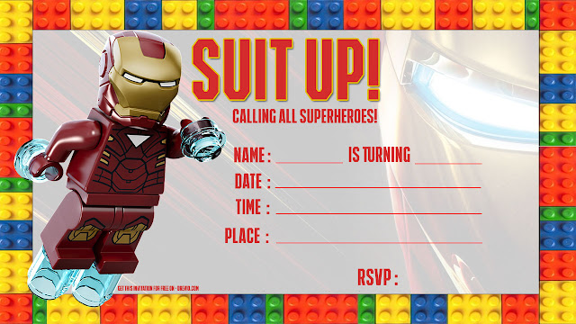 Lego Birthday Invitation Editable