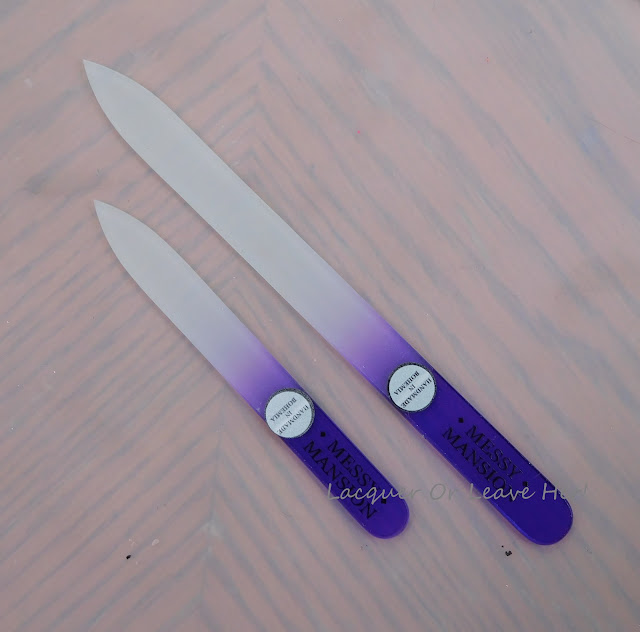 Lacquer or Leave Her! Review Messy Mansion Glass Nail Files