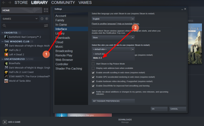 Comment ajouter des skins Steam sur Windows 11/10