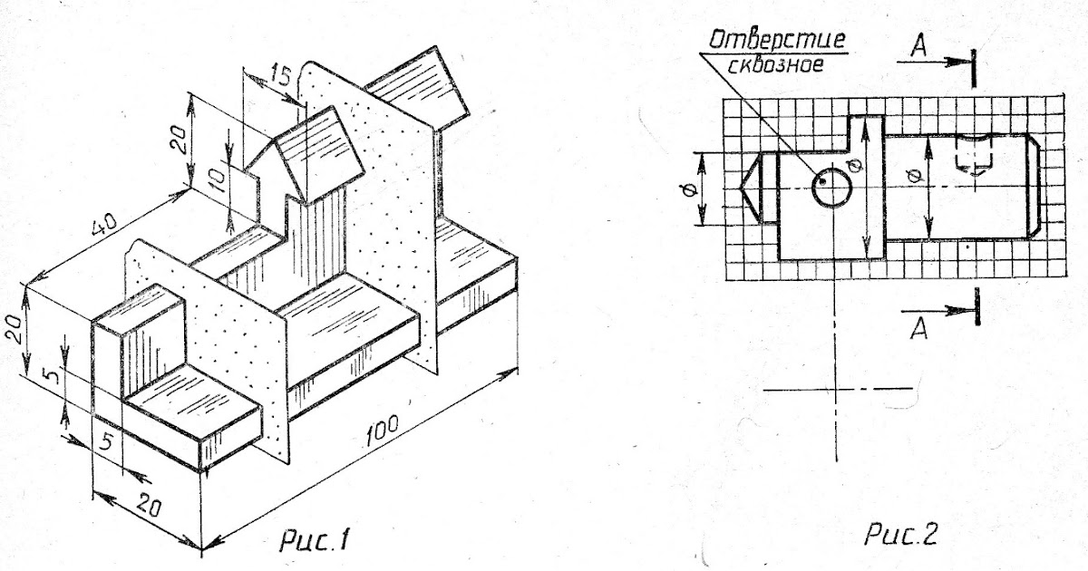 Черчение 5 класс чертежи по технологии по клеткам