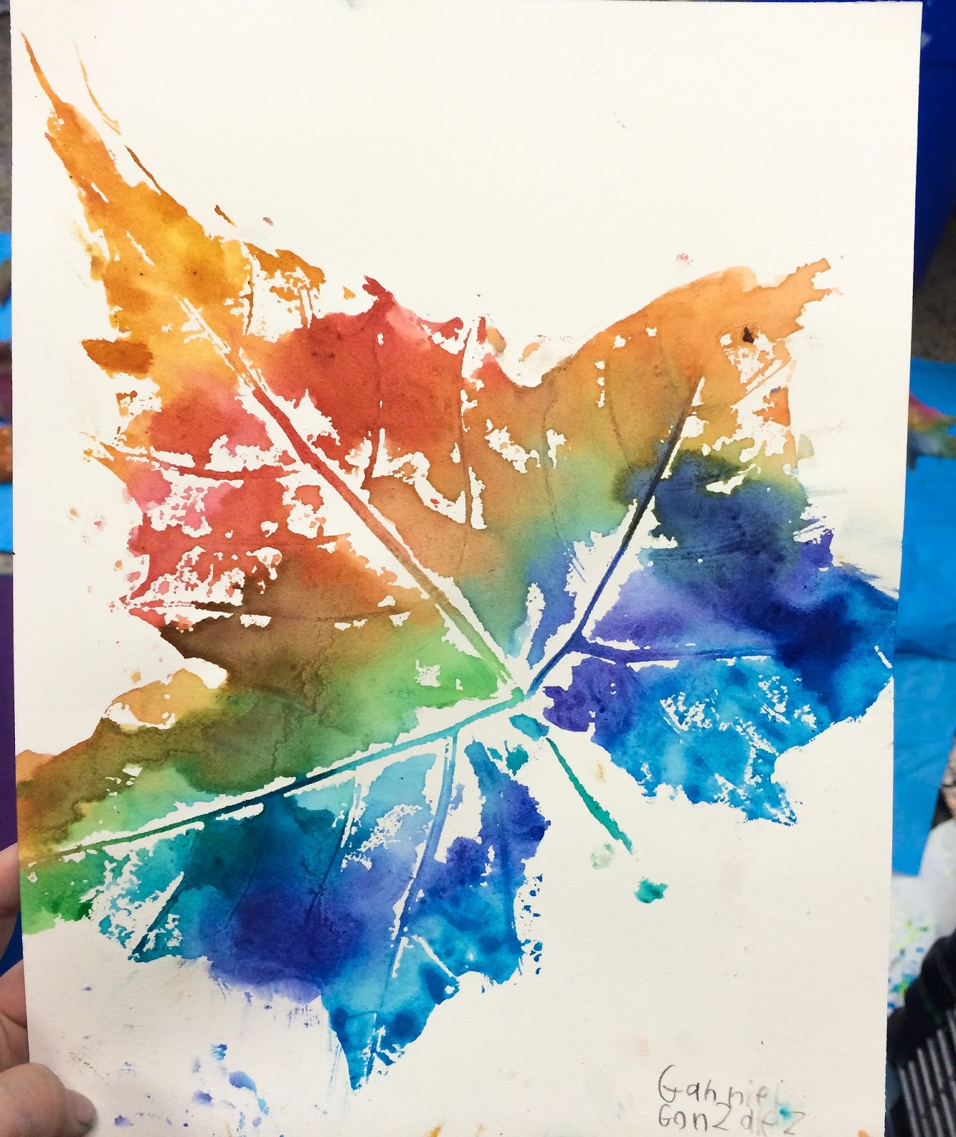 smART Class Fall'n in Love With Leaf Printing