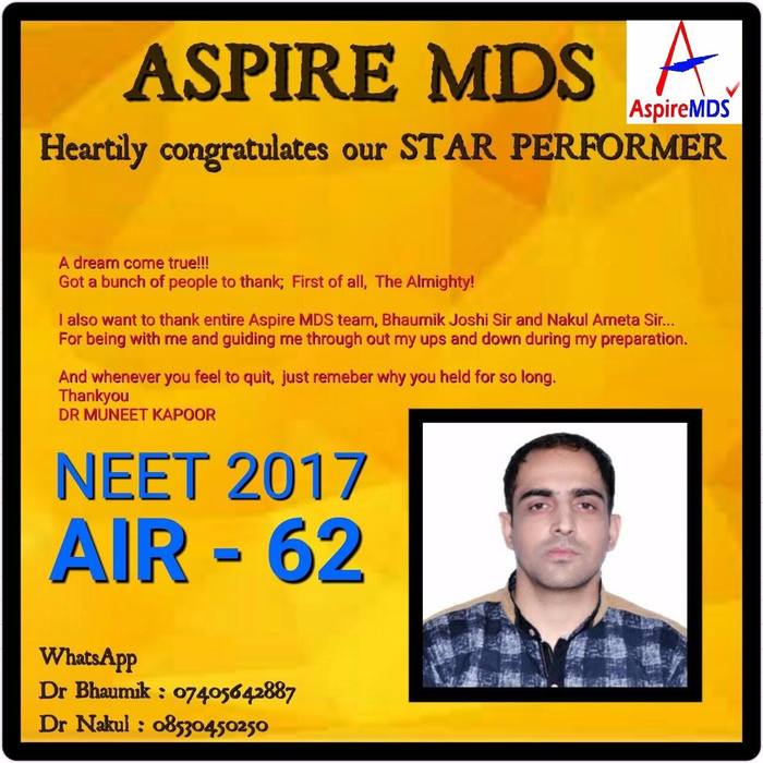ASPIRE MDS TOPPERS