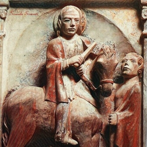 Altorilievo di san Martino e il mendicante dalla chiesa di San Martinodi Rive d'Arcano - Udine