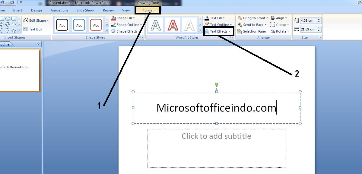 Cara Membuat Tulisan Melengkung di PowerPoint Blogger Toraja