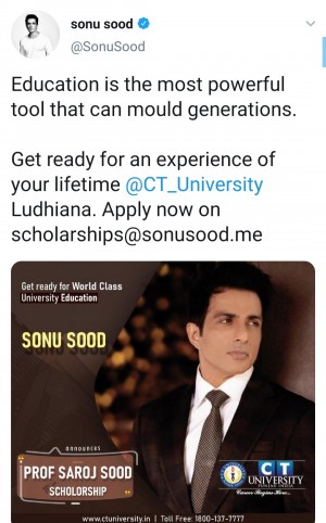 sonu sood scholarship email