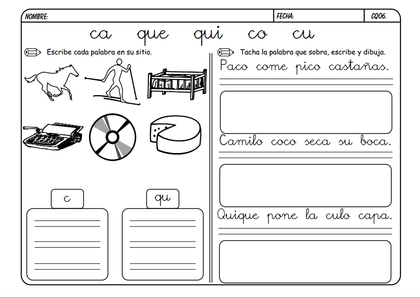 Ca Co Cu Que Qui Ficha Interactiva Y Descargable Puedes Hacer L Images