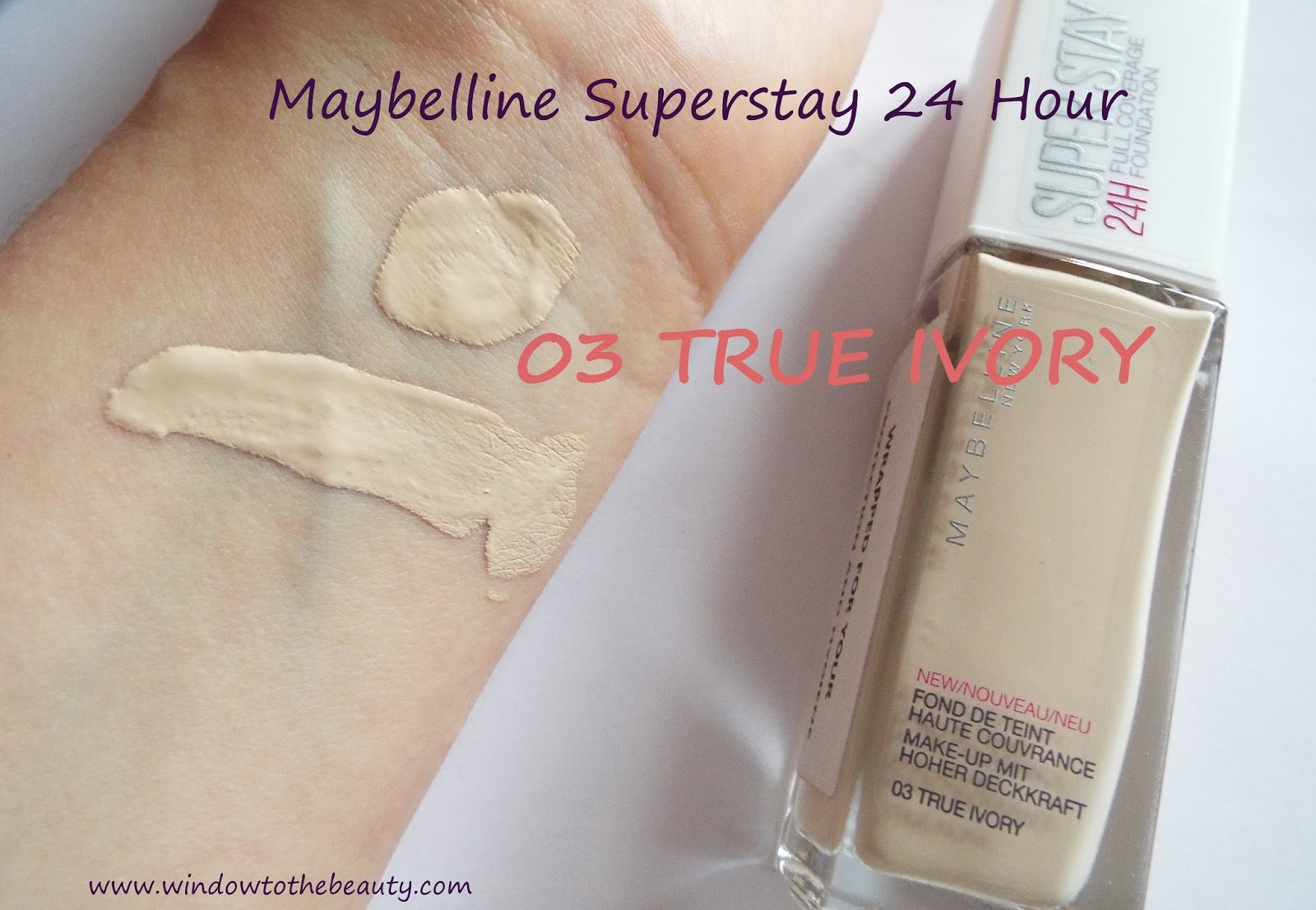 Window to The beauty Maybelline Superstay 24 Hour Foundation Review