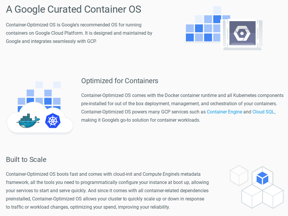 Облачные технологии Google Google ContainerOptimized OS
