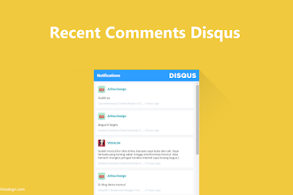 Cara Memasang Recent Comments Disqus Di Blog