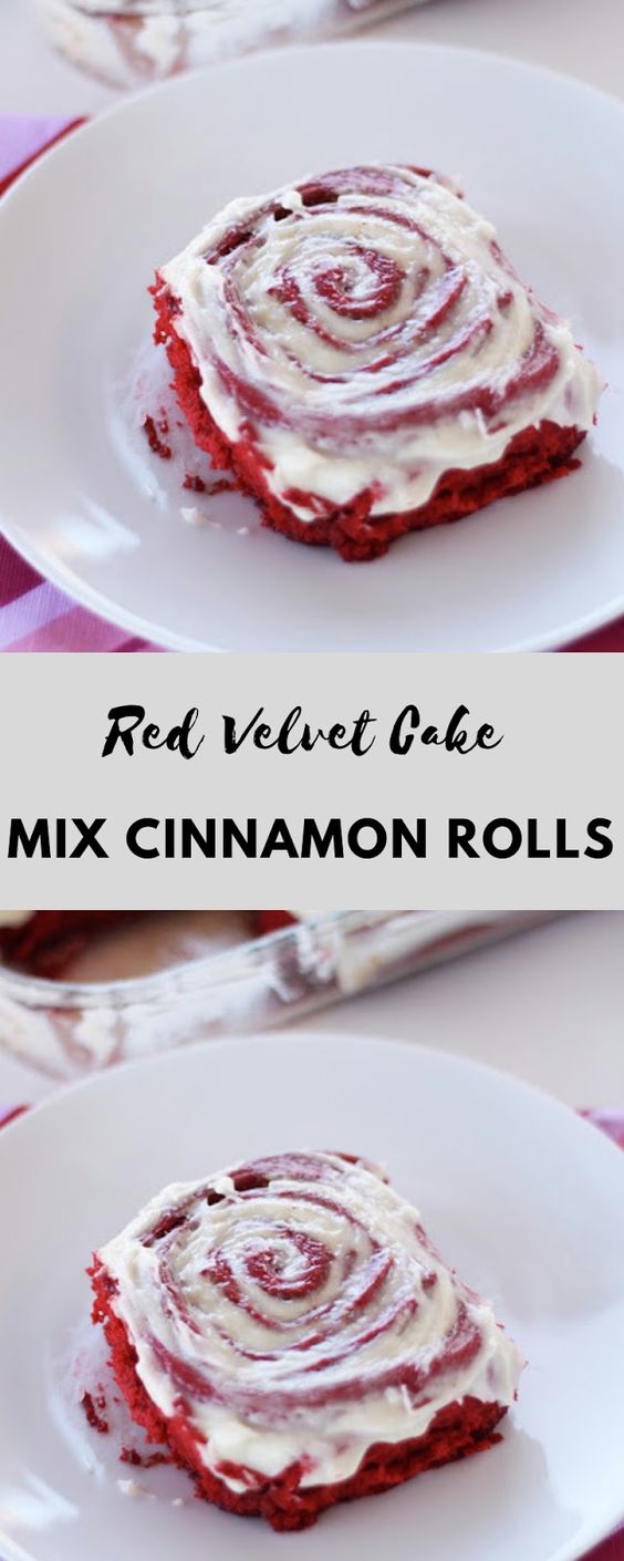 RED VELVET CAKE MIX CINNAMON ROLLS